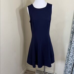 WHITE HOUSE BLACK MARKET NAVY FIT AND FLARE SIZE 14